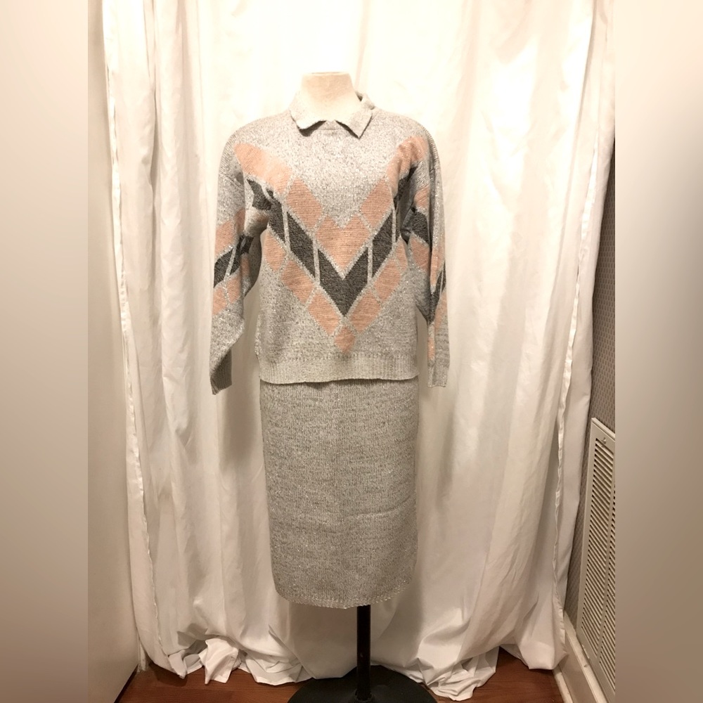 2 pc. Knit sweater and skirt set